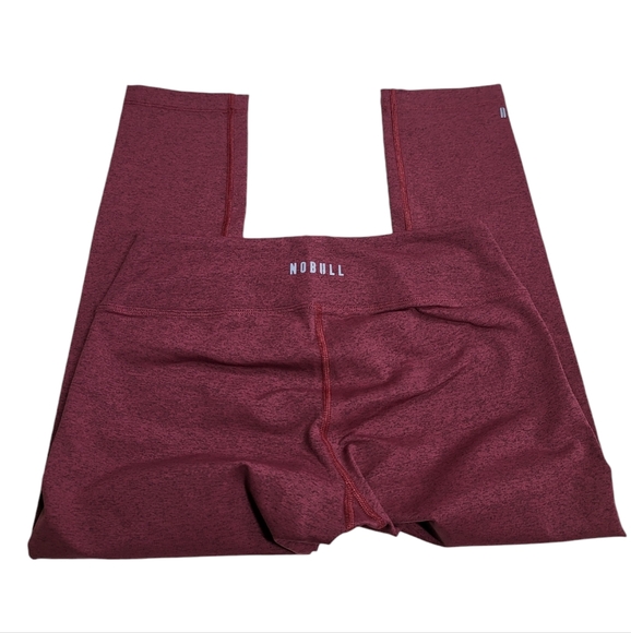 NOBULL Cropped Ankle Leggings Heathered Wine Womens Size M - Picture 11 of 14